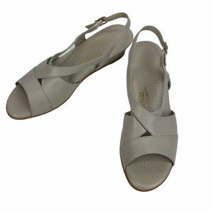 SAS Women's Light Gray Slingback Sandals